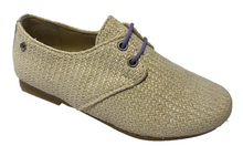Manuela De Juan Charles Beige Eyra Cream Weave Dress Shoe