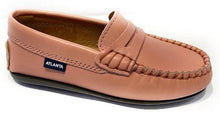 Atlanta Saumon Smooth Leather Moccasin Penny Loafer