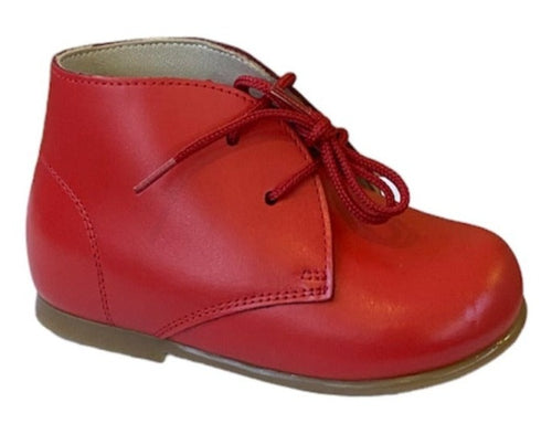 Shawn & Jeffery Baby Solid Red Leather Booties