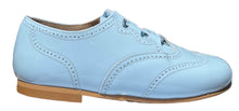 Shawn & Jeffery Nube Cloud Blue Patent Leather Wingtip Design Oxford Shoe