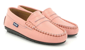 Atlanta Saumon Smooth Leather Moccasin Penny Loafer