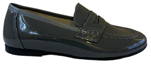 Shawn & Jeffery Grey Patent Leather Classic Loafer
