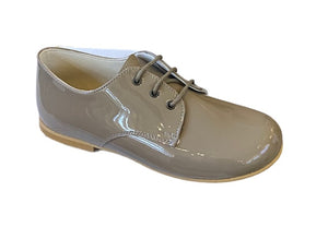 Shawn & Jeffery Taupe Patent Leather Classic Oxford Dress Shoe
