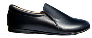 Shawn & Jeffery Black Classic Leather Slip On Smoking Shoe