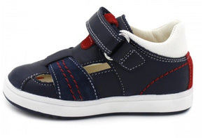 Geox Baby Biglia Navy White Closed Sandal Shoes