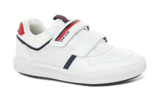 Geox Arzach White Velcro Sneakers