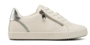 Geox Blomiee White Side Zipper Sneakers