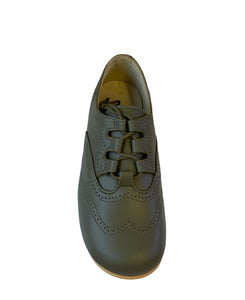 Shawn & Jeffery Kaki Leather Classic Oxford Dress Shoe