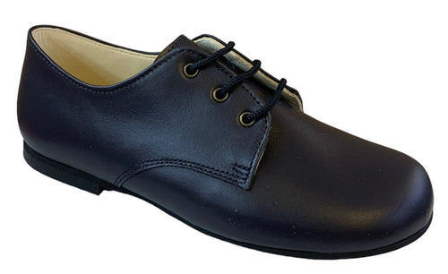 Shawn & Jeffery Navy Leather Classic Oxford Dress Shoe