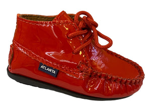 Altanta Moccasin Baby Red Patent Leather Booties