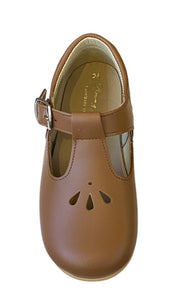 Shawn & Jeffrey Tan Roble Leather T Strap Shoe