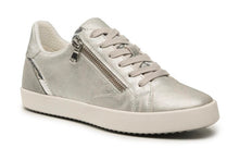 Geox Blomiee Silver Light Grey Side Zipper Sneakers