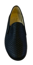 Shawn & Jeffery Black Leather Textured Slip On Smoking Loafer