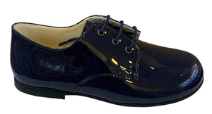 Shawn & Jeffery Navy Patent Leather Classic Oxford Dress Shoe
