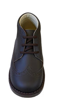 Shawn & Jeffery Brown Marron  Leather Lace up Booties