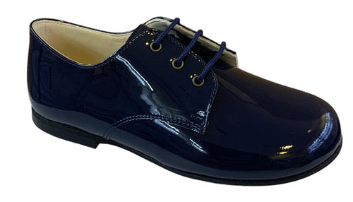 Shawn & Jeffery Navy Patent Leather Classic Oxford Dress Shoe