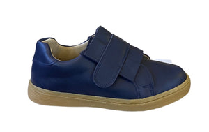 Shawn & Jeffery Navy Leather Designed Sneakers