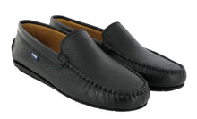 Altanta Moccasin Black Grainy Leather Loafer