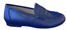 Shawn & Jeffery Navy Blue Leather Classic Loafer