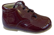 Shawn & Jeffery Burgundy Patent Leather Baby Bootie