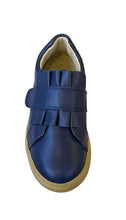 Shawn & Jeffery Navy Leather Designed Sneakers