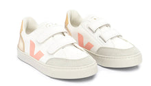 Veja White Multico Platino Girls Velcro Sneakers