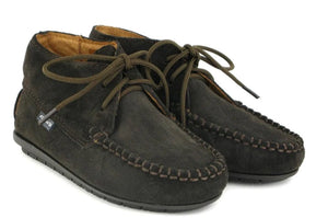 Altanta Moccasin Baby Dark Brown Suede Leather Booties