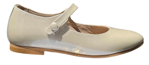 Shawn & Jeffery Metallic Marfil Ivory Patent Leather Mary Jane