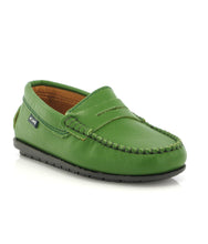 Atlanta Mocassin Green Kiwi Smooth Leather Penny Loafer