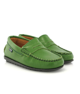 Atlanta Mocassin Green Kiwi Smooth Leather Penny Loafer