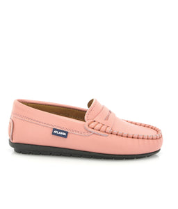 Atlanta Mocassin Saumon Smooth Leather Penny Loafer