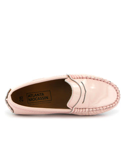 Atlanta Mocassin Pink Patent Penny Loafer