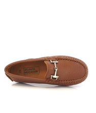 Atlanta Mocassin Cuoio Grainy Buckle Loafer