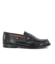 Atlanta Jack Chunky Black Glace Tractor Slip On Loafers