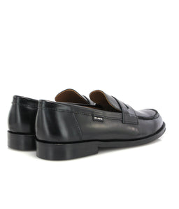 Atlanta Jack Chunky Black Glace Tractor Slip On Loafers