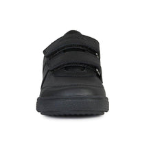 Geox Arzach Black Leather Velcro Sneakers
