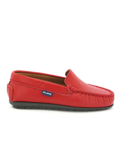 Atlanta Red Smooth Leather Moccasin Loafer.
