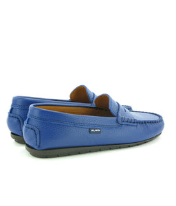 Atlanta moccasin Blue Submarine Grainy Leather Moccasin Penny Loafer
