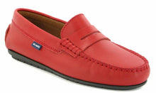 Atlanta Red Smooth Leather Mocassin Penny Loafer.