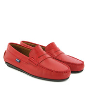 Atlanta Red Smooth Leather Mocassin Penny Loafer.