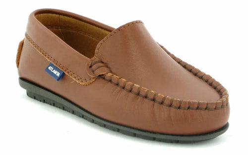 Atlanta Moccassin Cuoio Smooth Leather Loafer