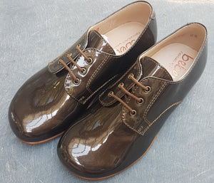 Beberlis Patent Copper Oxford Dress Shoes