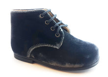 Beberlis Grey Velvet Baby Bootie