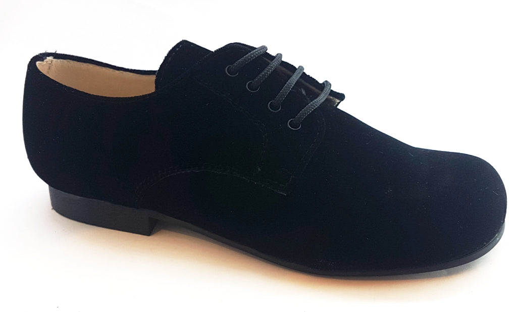 Beberlis Black Velvet Oxford Dress Shoes