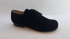 Beberlis Black Velvet Oxford Dress Shoes