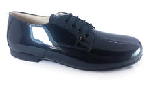 Shawn & Jeffery Boys Black Patent Leather shine Narrow Dress Shoe