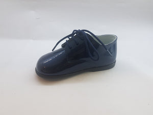 Shawn & Jeffery Navy Blue Patent Dress Shoe