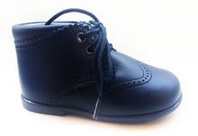 Shawn & Jeffery Navy Blue Leather Baby Bootie