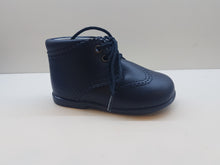 Shawn & Jeffery Navy Blue Leather Baby Bootie