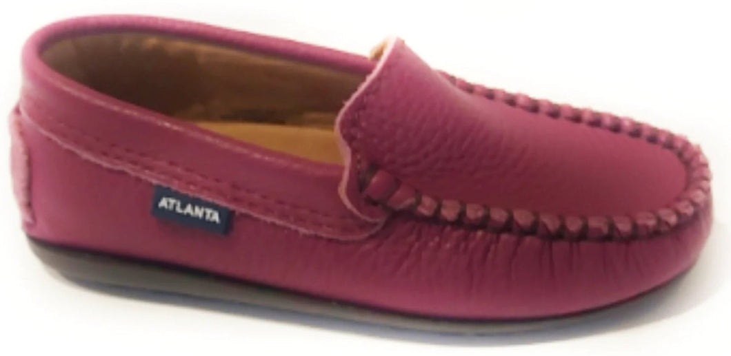 Atlanta Mocassin Purple Grainy Leather Moccasin Loafer